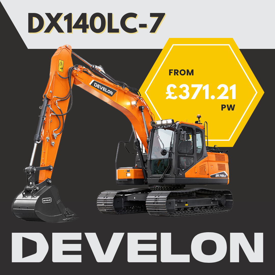 DEVELON DX140LC-7 - FROM £371.21 PER WEEK*
