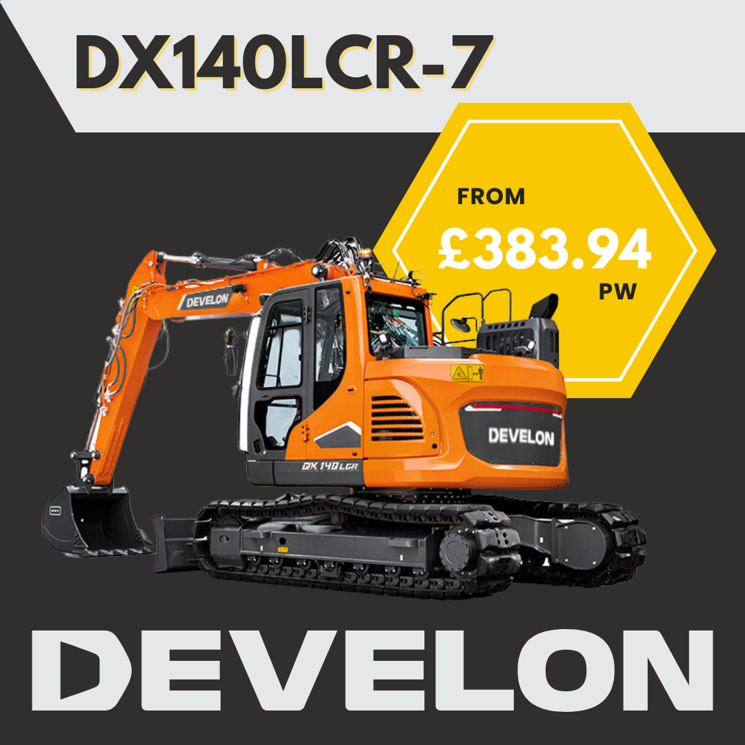 DEVELON DX140LCR-7 - FROM £383.94 PER WEEK*