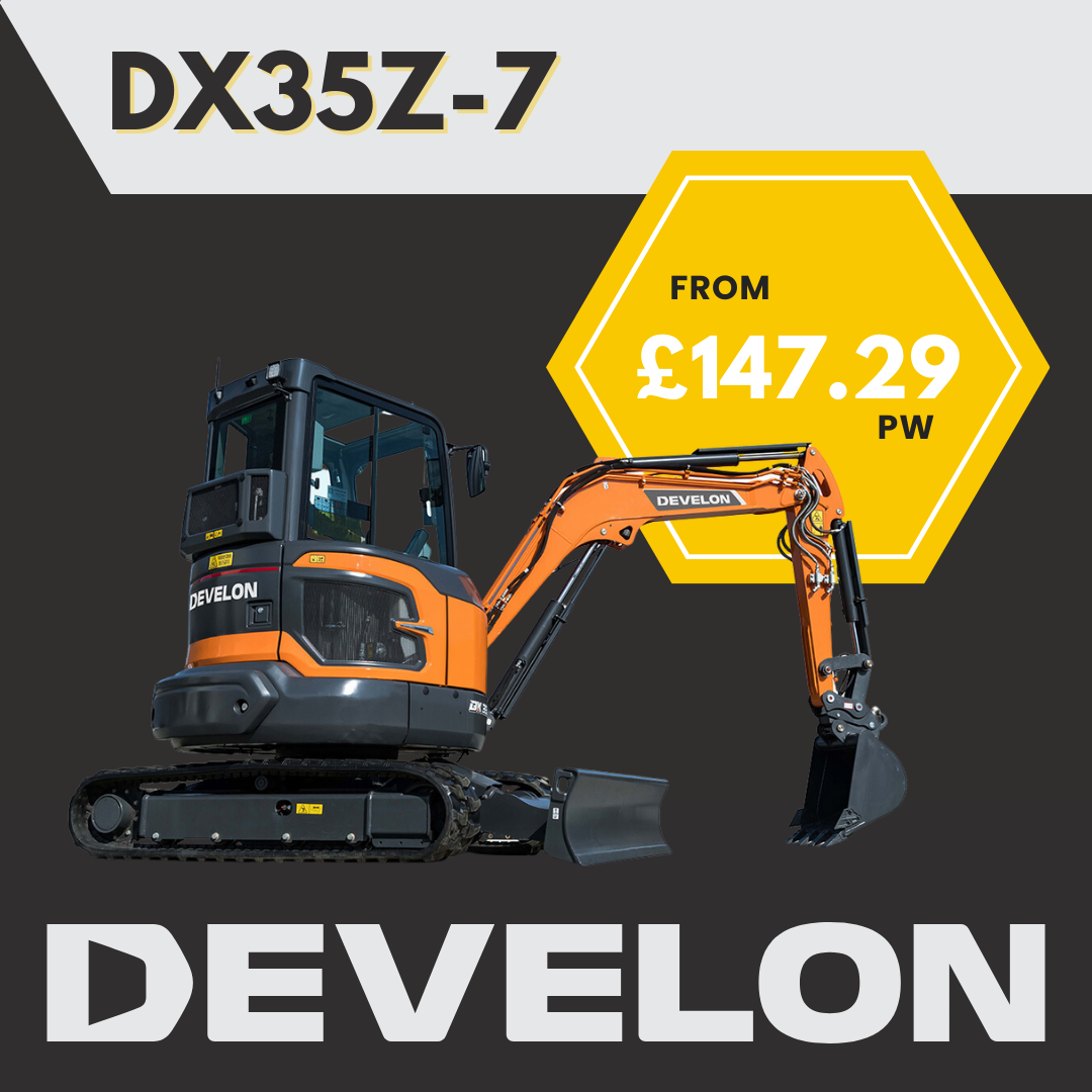 DEVELON DX35Z-7 - FROM £147.29 PER WEEK*