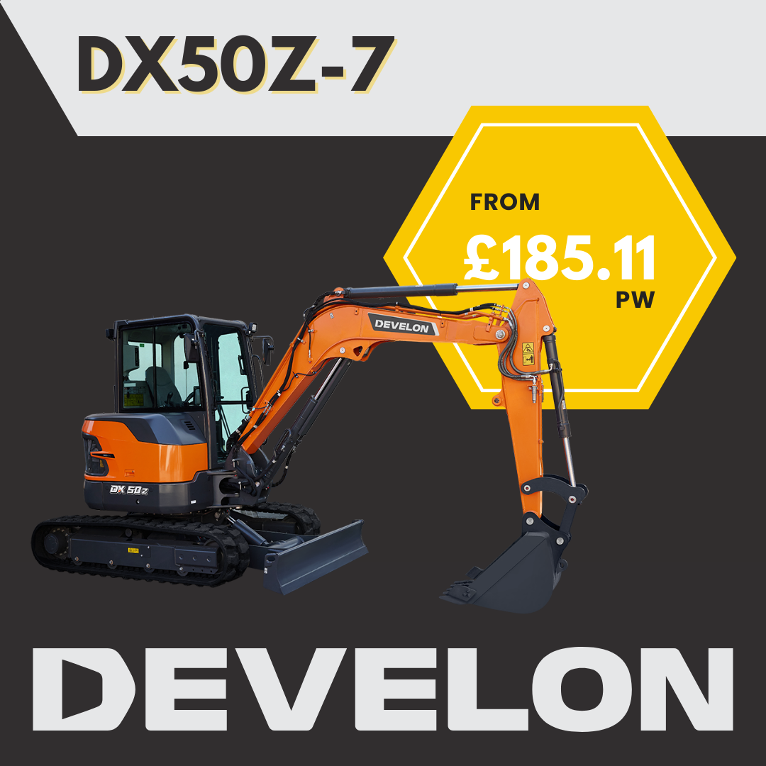 DEVELON DX50Z-7 - FROM £185.11 PER WEEK*