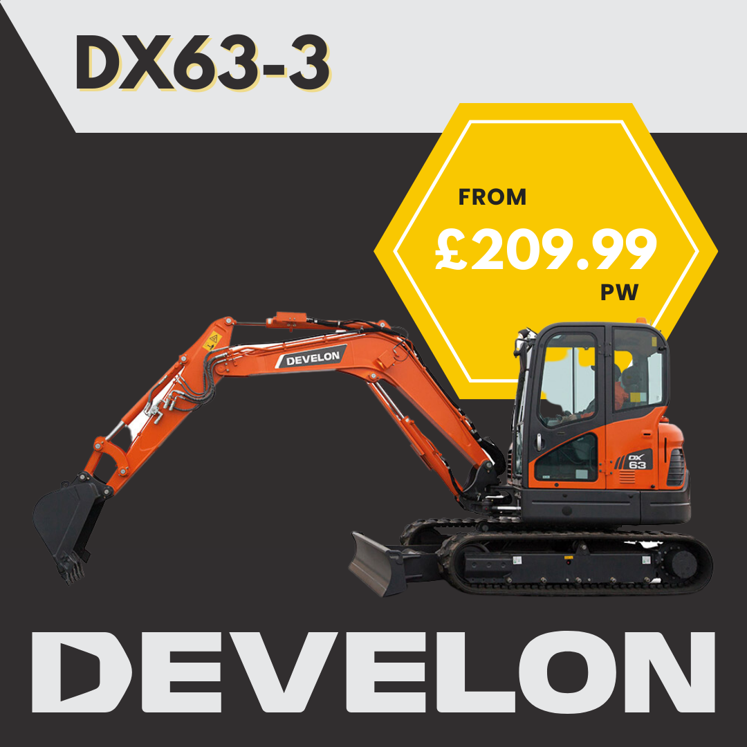 DEVELON DX63-3 - FROM £209.99 PER WEEK*