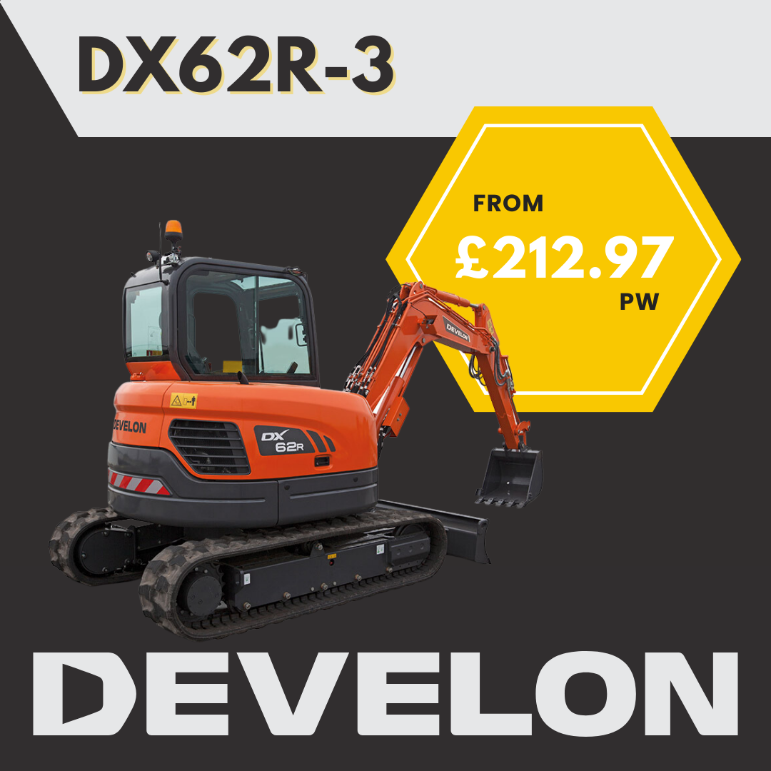 DEVELON DX62R-3 - FROM £212.97 PER WEEK*