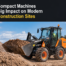 Compact construction machinery: wheel loader moving soil on a construction site