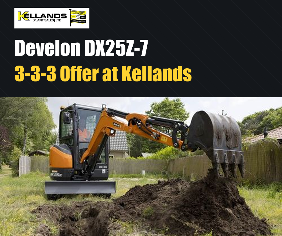 Develon DX25Z-7 3-3-3 Offer at Kellands