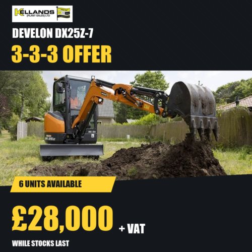 Develon DX25Z-7 3-3-3 Offer at Kellands