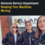 Kellands Service Department: Keeping Your Machines Moving, with Elle, Ginny and April pictured below.