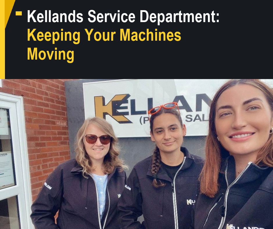 Kellands Service Department: Keeping Your Machines Moving, with Elle, Ginny and April pictured below.