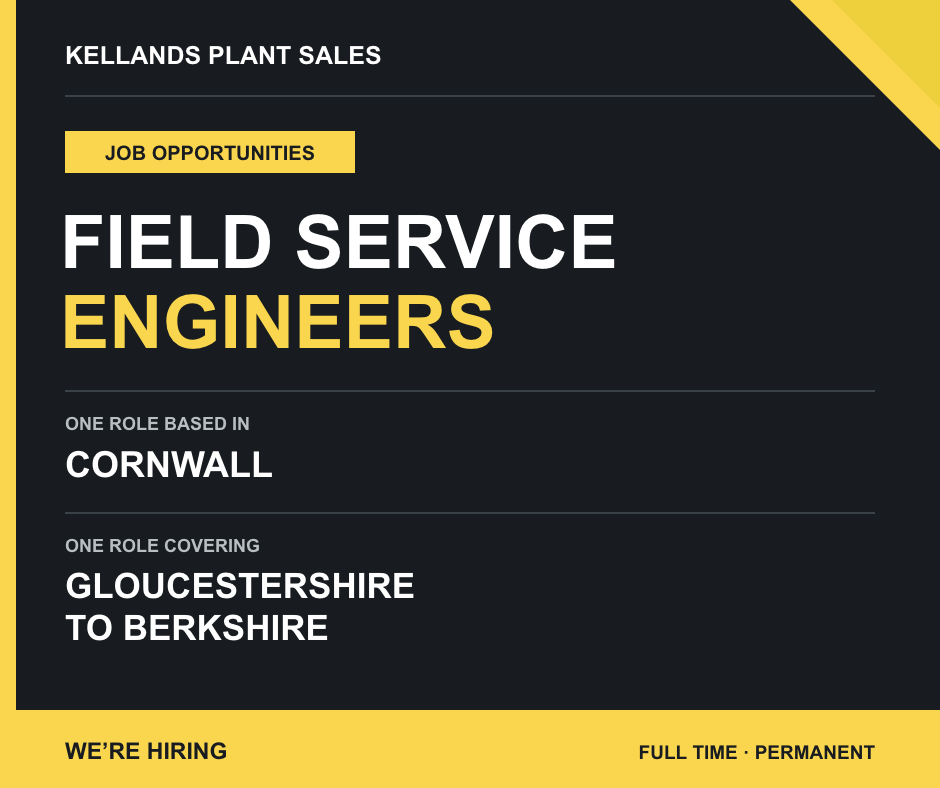 Kellands is hiring Field Service Engineers: one based in Cornwall and one covering Gloucestershire to Berkshire. Full-time, permanent job opportunities.